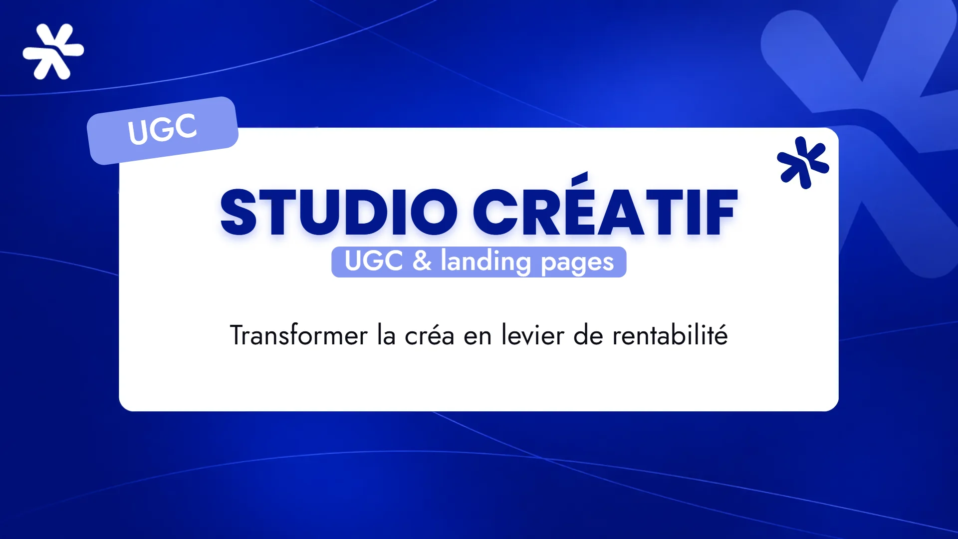 Studio créatif – UGC & landing pages
